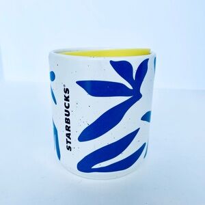 Starbucks Mother’s Day 2021 Mug Cup Off White Blue w/ Yellow Lid 8 oz